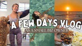 a few days: work, ocean jumps, workouts, meals!