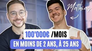 De 0 à 100'000€ /mois en 18 mois (copie sa stratégie)