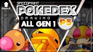 POKEDEX drawing ALL GEN 1 ️ Making things in Photoshop - [SPEEDPAINT]  - BastionWH