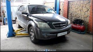 Установка проставок для увеличения клиренса на Киа Соренто 2005  Kia Sorento 2,5