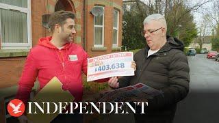 Biggest Postcode Lottery winner 'still in shock' as he's presented cheque