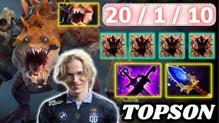  TOPSON Primal Beast 20 KILLS Midlane Highlights  EZ Game For Topson - Dota 2