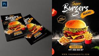 Design Fast Food Poster in Photoshop  Photoshop Tutorial in Hindi