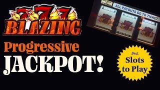 BEST SLOTS TO PLAY  The Blazing 7's Slot Machine. PROGRESSIVE JACKPOT WIN 