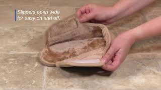 Silver Steps™ Adjustable Open Toe Faux Fur Slippers | Miles Kimball
