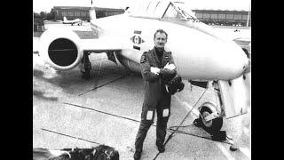 A Gloster Meteor Air crash - sadly one of many but this individual pilot his very last flight.