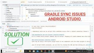 Gradle sync issues in android studio | Gradle sync failed android studio