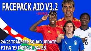 FIFA 19 | FACEPACK AIO V3.2 (+50 FACE) | SUMMER LATEST TRANSFER SQUAD 24/25 | MINIHEAD UPDATE