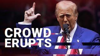 Trump given rockstar reception at Madison Square Garden as thousands pack streets for MAGA rally