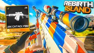 USING the NEW 2 SHOT "JAK CATACLYSM" LMG SNIPER KIT on REBIRTH ISLAND WARZONE!