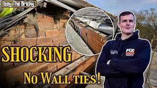 FAILED Brickwork on a house FIXED! - NO wall ties in a house! #construction #bricklaying