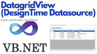 DatagridView Connect to SQL Server (Design Time) - VB.NET Forms #ezettutorial #vbnet #sqlserver