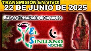 SINUANO NOCHE: Resultado SINUANO NOCHE del DOMINGO 22 de Junio de 2025.
