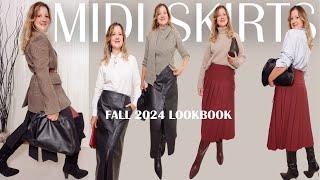 8 Midi Skirt OUTFIT FORMULAS for Fall 2024 | TRENDY and Classic Skirts