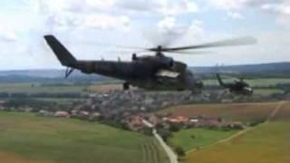 Czech Air Force: MI-24 Hind Training Shooting