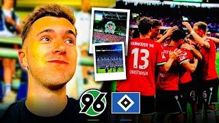 HANNOVER vs HSV Stadion Vlog  Feuerwerk, Choreos und tausende Hamburger!