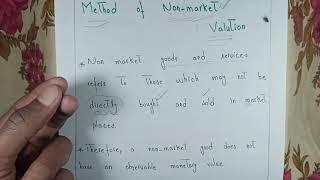 Method of Non-Market Valuation ( Easy Method )  Urdu \ Hindi