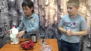 17. Летний языковой лагерь Суриковой-Камю - Cooking Show STRAWBERRY MILKSHAKE 3