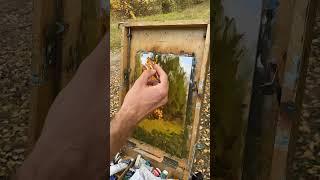 Кленовые листья. Картина маслом.