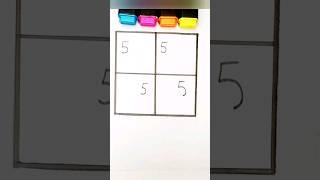 fun with number  drawing with no 5 #safa #drawing