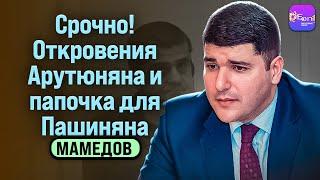  Мамедов | СРОЧНО! ОТКРОВЕНИЯ АРУТЮНЯНА И ПАПОЧКА ДЛЯ ПАШИНЯНА