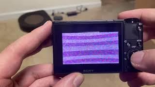 Sony RX100M7 pictures and 4K video problems. Purple screen Can anyone help?