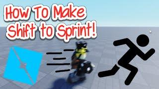 How to Make Shift to Sprint on Roblox Studio! (2024)