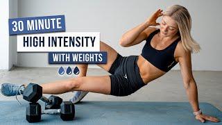 Day 23 - 30 MIN YOU VS YOU HIIT WORKOUT - With Weights, Full Body, No Repeat