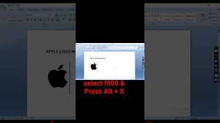 Apple Symbol in Ms Word|Apple logo 2024|#shorts #short #apple