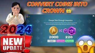 Avakin life 2024 new update:-convert coins into crowns 