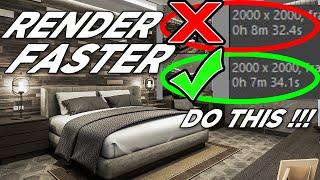 How to Speed Up Render Time Tutorial !!! Render Faster Tips Vray for Sketchup Lighting Control Off