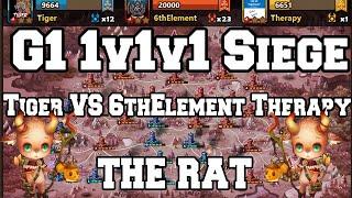 G1 Siege Tiger VS 6thElement Therapy -THE RAT (Summoners War)