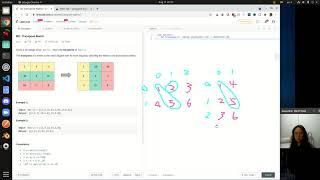 LeetCode 867 Transpose Matrix (Method 1) - Python Walk-through