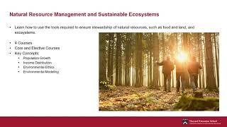 Harvard Extension School's Virtual Open House: Sustainability (Certificates)