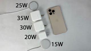 iPhone 16 Pro Max Charge Test: 30W vs 25W vs 20W vs 15W - Wired & MagSafe