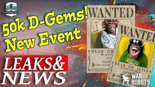 Leaks And News - 50K D-Gems Rocket Monkey Event War Robots Update Overview 10.4