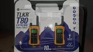 Motorola TLKR T80 extreme Unboxing walkie decathlon