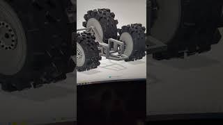 3D design of Robot chassis and wheels using Fusion 360. #2024 #robot #automobile #fusion360