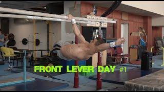 FRONT LEVER DAY (with Nedko) #1