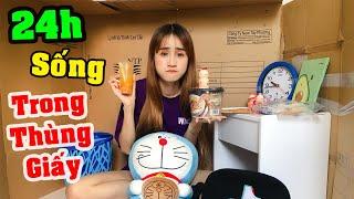 Thử Thách 24h Sống Trong Thùng Giấy - Vê Vê Channel