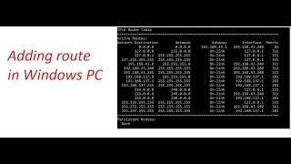 How to Add static route in Windows PC || [ENGLISH]