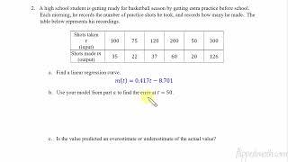 AP Precalculus – 2.6 Competing Function Model Validation