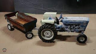 Vintage Ertl 1/12 Scale Ford 4600 Toy Tractor Restoration: Before And After
