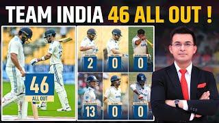 INDvsNZ: Team India 46 All Out & registered their lowest ever total at Home in Test Cricket History!