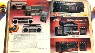 catalog 1986  Radio Cassette Recorder Boombox Aiwa, Hitachi JVC, Sony Sharp Philips, World Receiver