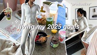 day in the life of a girl achieving her 2025 goals | pilates, journaling, & new productivity hacks