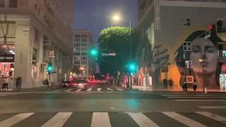 Driving at Light and Dark side of Downtown Los Angeles (Shocking )