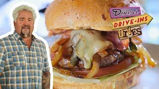 Guy Fieri Visits the ULTIMATE Burger Joint in Cali | Diners, Drive-Ins and Dives | Food Network