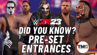 WWE 2K23 : Did You Know Men's Preset Entrances? | TheMan Games