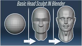 Basic 3D Head Sculpting Tutorial for Beginners. (Blender 4.3.1)